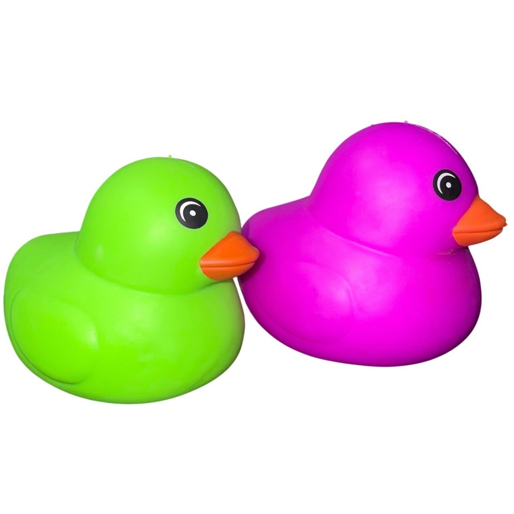 Jumbo Squishy Ducks Neon Green & Purple Halloween Sunny Days Toymendous 2026 NEW